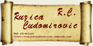 Ružica Čudomirović vizit kartica